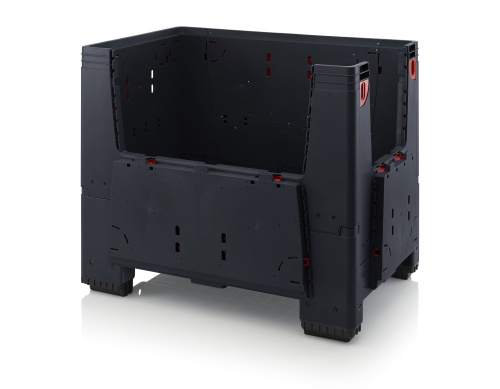 ESD KLK 1208 Складной ящик Bigbox с ESD-защитой на ножках с четырьмя откидывающимися стенками 1200x800x1000 мм