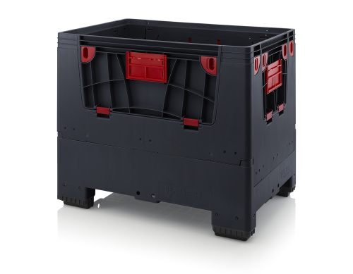 ESD KLK 1208 Складной ящик Bigbox с ESD-защитой на ножках с четырьмя откидывающимися стенками 1200x800x1000 мм