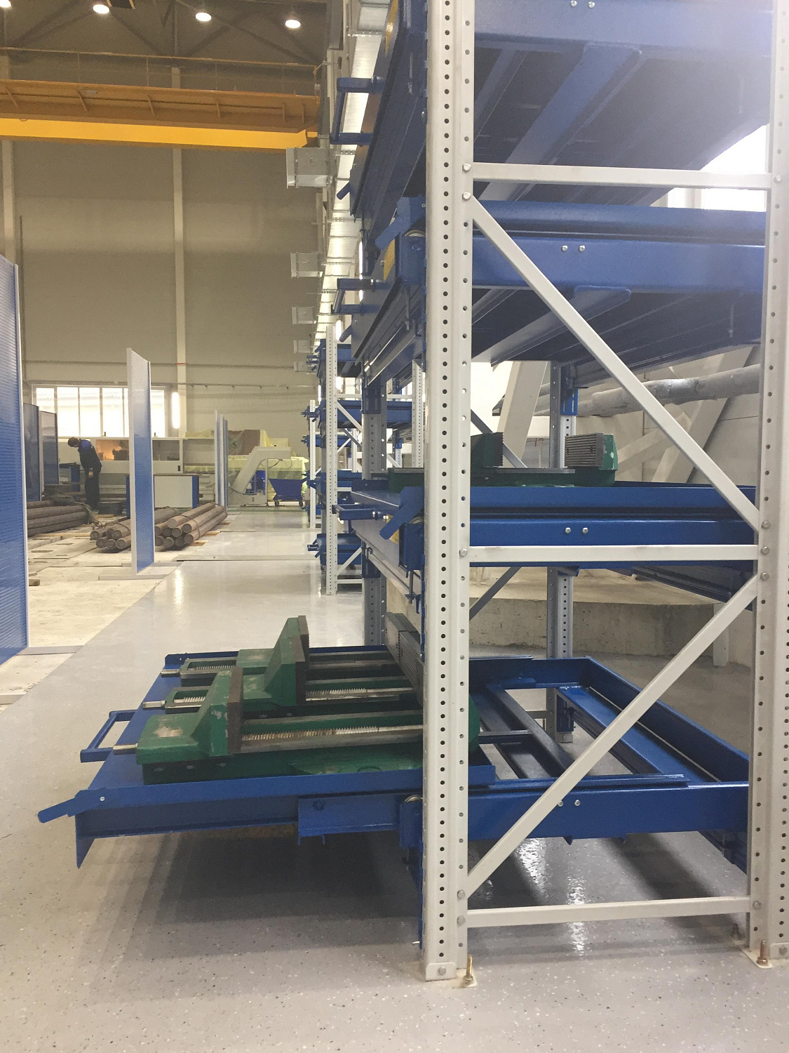 ER-00033513 Стеллаж с выкатными платформами S-HEAVY 1000/900 (2 яруса хранения)